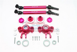 ALUMINUM UPGRADE SET (CVD, FRONT/REAR KNUCKLE ARMS, WHEEL HEX CLAW+WHEEL LOCK) TRAXXAS R-ERVO VXL 86086 - Red - ER100-R