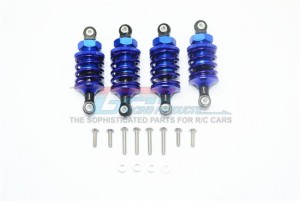 ALUMINUM FRONT (50MM)+REAR (47MM) OIL FILLED DAMPERS TRAXXAS 1/10 4WD FORD GT4-TEC 2.0 - Blue - GT4750FR-B-P-BEBK