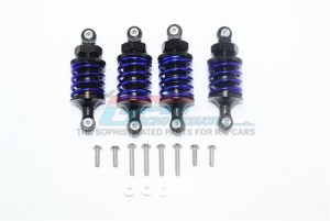 ALUMINUM FRONT (50MM)+REAR (47MM) OIL FILLED DAMPERS TRAXXAS 1/10 4WD FORD GT4-TEC 2.0 - Black - GT4750FR-BK-P-BEBK