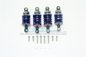 ALUMINUM FRONT (50MM)+REAR (47MM) OIL FILLED DAMPERS TRAXXAS 1/10 4WD FORD GT4-TEC 2.0 - GT4750FR-GS-P-BEBK