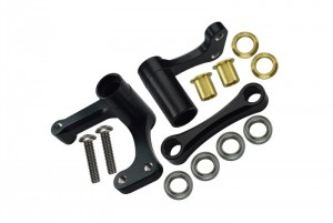 GPM RUS048 ALLOY STEERING ASSEMBLY WITH BEARINGS TRAXXAS RUSTLER VXL - Black - RUS048-BK