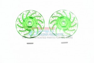 GPM RUS4010DX+2 ALUMINUM +2MM HEX WITH BRAKE DISK WITH SILVER LINING TRAXXAS 1/10 RUSTLER 4X4 VXL 67076-4 - Green - RUS4010DX+2-G