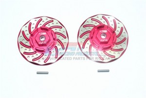 GPM RUS4010DX+2 ALUMINUM +2MM HEX WITH BRAKE DISK WITH SILVER LINING TRAXXAS 1/10 RUSTLER 4X4 VXL 67076-4 - Red - RUS4010DX+2-R