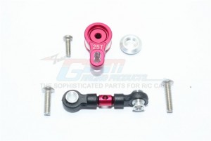 GPM GT16025TM ALUMINUM SERVO SAVER WITH ALUMINUM STEERING LINK TRAXXAS 1/10 4WD FORD GT4-TEC 2.0 / 4-TEC 3.0 93054-4 - Red - GT16025TM-R