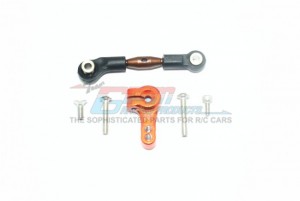 GPM RUS416025ST SPRING STEEL TIE ROD 25T ALUMINUM SERVO HORN TRAXXAS 1/10 RUSTLER 4X4 VXL 67076-4 - Orange - RUS416025ST-OR