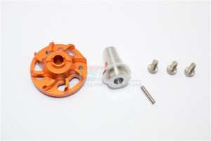 ALUMINIUM SPUR GEAR ADAPTER TRAXXAS SLASH 4X4 & LOW-CG 68086-2 - Orange - SLA035LCG-OR