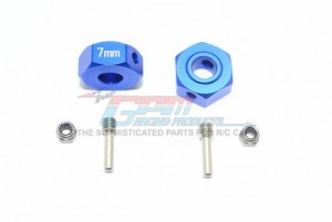 GPM MAG010/7MM ALUMINUM HEX ADAPTERS 7MM ARRMA 1/10 GRANITE 4X4 MEGA MOSTER TRUCK - BLUE - MAG010/7MM-B