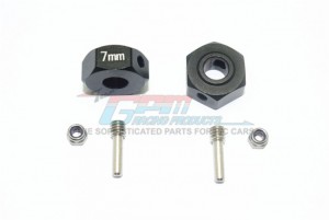 GPM MAG010/7MM ALUMINUM HEX ADAPTERS 7MM ARRMA 1/10 GRANITE 4X4 MEGA MOSTER TRUCK - MAG010/7MM-BK