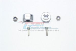 GPM MAG010/9MM ALUMINUM HEX ADAPTERS 9MM ARRMA 1/10 GRANITE 4X4 MEGA MOSTER TRUCK - GUN SILVER - MAG010/9MM-GS