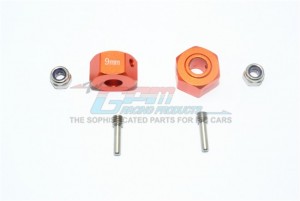 GPM MAG010/9MM ALUMINUM HEX ADAPTERS 9MM ARRMA 1/10 GRANITE 4X4 MEGA MOSTER TRUCK - ORANGE - MAG010/9MM-OR