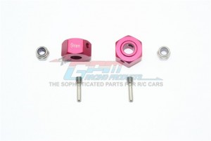 GPM MAG010/9MM ALUMINUM HEX ADAPTERS 9MM ARRMA 1/10 GRANITE 4X4 MEGA MOSTER TRUCK - RED - MAG010/9MM-R