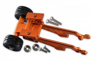 GPM MAO040R ALUMINUM REAR WHEELIE WITH WING MOUNT ARRMA 1/8 OUTCAST 6S BLX STUNT TRUCK - ORANGE - MAO040R-OR