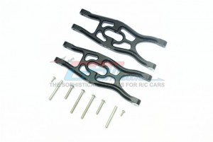 GPM ALUMINUM FRONT/REAR LOWER SUSPENSION ARMS ARRMA 1/10 FAZON VOLTAGE - AR102675AU - MAV055-BK