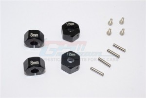 GPM GT010/12X8MM ALUMINUM REAR LOWER SUSPENSION MOUNT TRAXXAS 1/10 4WD FORD GT4-TEC 2.0 / 4-TEC 3.0 93454-4 - BLACK - GT010/12X8MM-BK