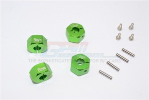 GPM GT010/12X8MM ALUMINUM REAR LOWER SUSPENSION MOUNT TRAXXAS 1/10 4WD FORD GT4-TEC 2.0 / 4-TEC 3.0 93454-4 - GREEN - GT010/12X8MM-BR