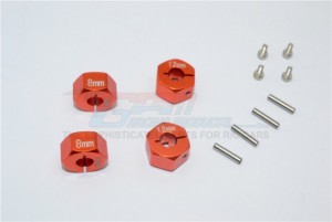 GPM GT010/12X8MM ALUMINUM REAR LOWER SUSPENSION MOUNT TRAXXAS 1/10 4WD FORD GT4-TEC 2.0 / 4-TEC 3.0 93454-4 - GT010/12X8MM-OR