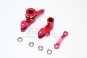 GPM SLA048 ALLOY STEERING ASSEMBLY  TRAXXAS SLASH 4X4 & LOW-CG 68086-2 - Red - SLA048-R