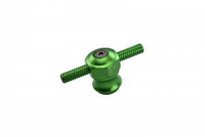 GPM BR005 ALUMINUM FRONT TIE RODS WITH STABILIZER FOR C HUB TEAM LOSI 1/10 BAJA REY DESERT TRUCK LOS03008 - GREEN - BR005-G
