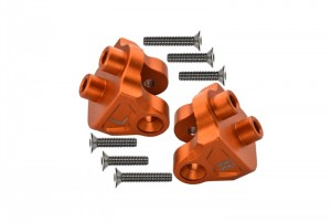 GPM BR008 ALUMINUM REAR UPPER AXLE MOUNT SET FOR SUSPENSION LINKS LOSI 1/10 BAJA REY DESERT TRUCK LOS03008 - ORANGE - BR008-OR