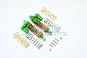 GPM RUS4087F/L ALUMINUM FRONT ADJUSTABLE L-SHAPE PIGGY BACK SHOCKS 87MM TRAXXAS-1/10 RUSTLER 4X4 VXL-67076-4 - RUS4087F/L-G-OR