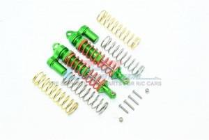 GPM RUS4102R/L ALUMINUM REAR ADJUSTABLE L-SHAPE PIGGY BACK SHOCKS 102MM TRAXXAS-1/10 RUSTLER 4X4 VXL-67076-4 - GREEN - RUS4102R/L-G-OR