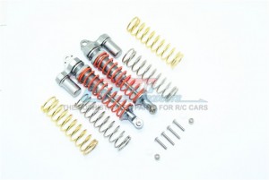 GPM RUS4102R/L ALUMINUM REAR ADJUSTABLE L-SHAPE PIGGY BACK SHOCKS 102MM TRAXXAS-1/10 RUSTLER 4X4 VXL-67076-4 - RUS4102R/L-GS-OR