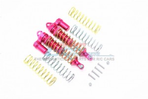 GPM RUS4102R/L ALUMINUM REAR ADJUSTABLE L-SHAPE PIGGY BACK SHOCKS 102MM TRAXXAS-1/10 RUSTLER 4X4 VXL-67076-4 - RED - RUS4102R/L-R-OR