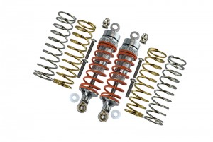 GPM RUS4087F ALUMINUM FRONT ADJUSTABLE SHOCKS 87MM TRAXXAS-1/10 RUSTLER 4X4 VXL-67076-4 - SILVER - RUS4087F-S-OR