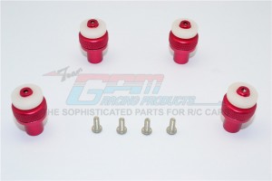 ALUMINIUM FRONT+REAR MAGNET BODY MOUNT (OD15MM MAGNET)  TRAXXAS SLASH 4X4 & LOW-CG 68086-2 - Red - SLA201FRLCG-R