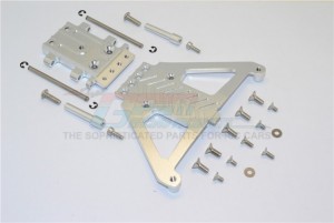 ALUMINIUM FRONT GEAR BOX PROTECTOR  TRAXXAS SLASH 4X4 & LOW-CG 68086-2 - Silver - SLA330LCG-S