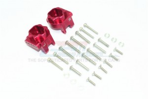 GPM TRX4013CA ALUMINUM REAR GEAR BOX MOUNTS (MULTIPLE POSITIONING HOLES) 1/10 ELECTRIC 4WD TRX4 DEFENDER TRAIL CRAWLER - RED - TRX4013CA-R