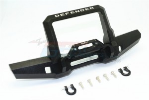 GPM ALUMINIUM FRONT BUMPER WITH D-RINGS TRX4 DEFENDER TRAIL CRAWLER - TRX4330FA-BK