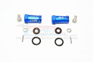 GPM ALUMINIUM WHEEL HEX ADAPTERS 25MM WIDTH (USE FOR 4MM THREAD WHEEL SHAFT & 4MM HOLE WHEEL) 1/10 AXIAL SCX10 II - BLUE - SCX2010/25MM-B