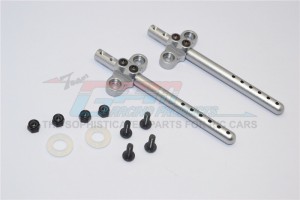GPM ALUMINIUM FRONT/REAR BODY POST WITH MOUNT  GMADE-R1 ROCK BUGGY - GUN SILVER - SW201F/R-GS