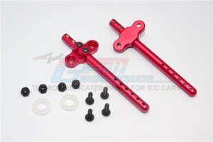 GPM ALUMINIUM FRONT/REAR BODY POST WITH MOUNT  GMADE-R1 ROCK BUGGY - RED - SW201F/R-R