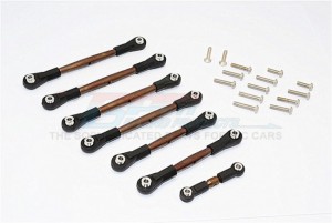 GPM SSLA160P SPRING STEEL COMPLETED TURNBUCKLES WITH PLASTIC BALL ENDS TRAXXAS SLASH 4X4 & LOW-CG 68086-2 - SSLA160P-OC-BEBK