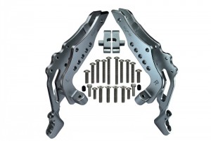 GPM BR030 ALUMINUM REAR SHOCK TOWER LOSI 1/10 BAJA REY DESERT TRUCK LOS03008 - GUN SILVER - BR030-GS