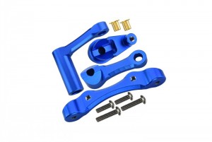 GPM BR048  ALUMINUM STEERING ASSEMBLY  LOSI 1/10 BAJA REY DESERT TRUCK LOS03008 - BLUE - BR048-B