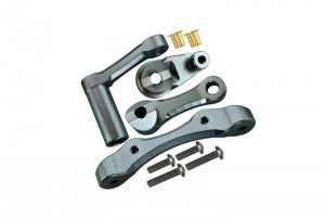 GPM BR048  ALUMINUM STEERING ASSEMBLY  LOSI 1/10 BAJA REY DESERT TRUCK LOS03008 - GUN SILVER - BR048-GS