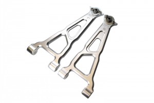 GPM BR054 ALUMINUM FRONT UPPER SUSPENSION ARM LOSI 1/10 BAJA REY DESERT TRUCK LOS03008 - SILVER - BR054-S