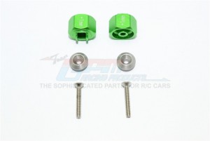 GPM ALUMINUM HEX ADAPTER (+1MM) TAMIYA 1/8 T3-01 DANCING RIDER-57405 - GREEN - T3010/+1MM-G