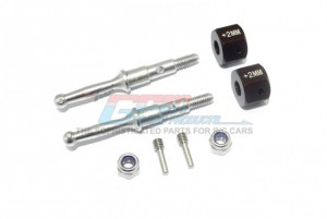 GPM STAINLESS STEEL REAR WHEEL SHAFT W. ALUMINUM HEX ADAPTER (+2MM) TAMIYA 1/8 T3-01 DANCING RIDER-57405 - T3023SR/+2MM-BR