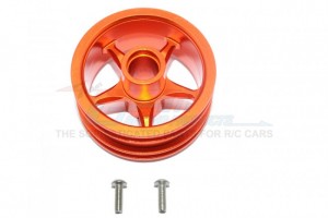 GPM ALUMINIUM FRONT WHEEL (5 POLES DESIGN) TAMIYA 1/8 T3-01 DANCING RIDER-57405 - T3050F-OR