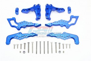 GPM SB030 ALUMINUM REAR DAMPER MOUNT TEAM LOSI 1/6 SUPER BAJA REY 4X4 - BLUE - SB030-B