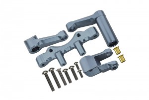 GPM SB048 ALUMINUM STEERING ASSEMBLY TEAM LOSI 1/6 SUPER BAJA REY 4X4 - GUN SILVER - SB048-GS