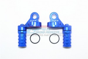 GPM SB100F/R/L ALUMINUM DAMPER CAP W. PIGGYBACK RESERVOIRS TEAM LOSI 1/6 SUPER BAJA REY 4X4 - BLUE - SB100F/R/L-B