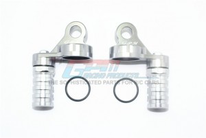 GPM SB100F/R/L ALUMINUM DAMPER CAP W. PIGGYBACK RESERVOIRS TEAM LOSI 1/6 SUPER BAJA REY 4X4 - GUN SILVER - SB100F/R/L-GS