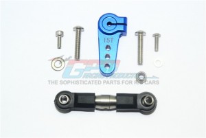 GPM ALUMINUM SERVO HORN WITH STAINLESS STEEL ADJUSTABLE TIE ROD  TEAM LOSI 1/6 SUPER BAJA REY 4X4 - SB16015-B