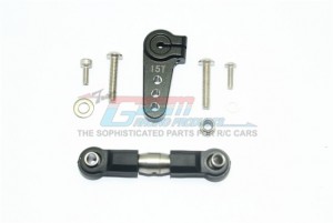 GPM ALUMINUM SERVO HORN WITH STAINLESS STEEL ADJUSTABLE TIE ROD  TEAM LOSI 1/6 SUPER BAJA REY 4X4 - SB16015-BK