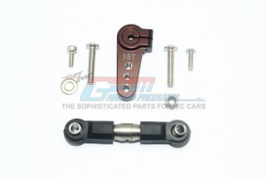 GPM ALUMINUM SERVO HORN WITH STAINLESS STEEL ADJUSTABLE TIE ROD  TEAM LOSI 1/6 SUPER BAJA REY 4X4 - SB16015-BR